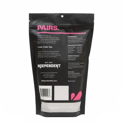 Ndependent Pairs Pork Heart & Milk Dog Treats 3.25oz
