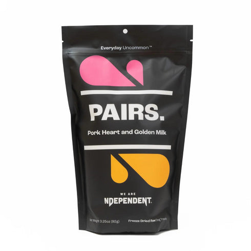 Ndependent Pairs Pork Heart & Milk Dog Treats 3.25oz