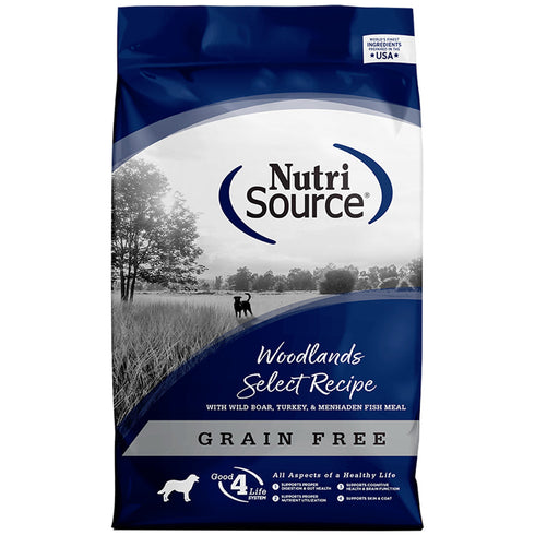 NutriSource Grain Free Woodland Select Dry Dog Food 26lb - Poudre Pet and Feed Supply