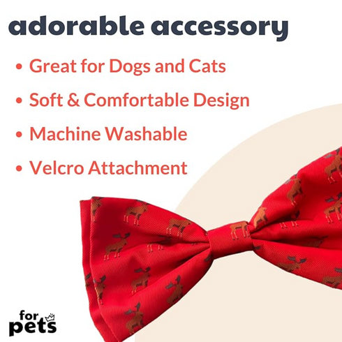 Huxley & Kent Moose Bow Tie for Dogs & Cats 5" - Poudre Pet and Feed Supply