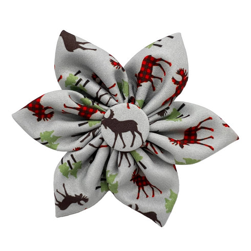 Huxley & Kent Woodsy Moose Bow Tie for Dogs & Cats 2.5" - Poudre Pet and Feed Supply