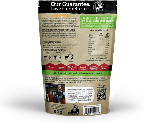 VSI Redmond Rock Crushed with Garlic Dry Horse Minerals & Vitamins Supplement 5 lb - Poudre Pet and Feed Supply