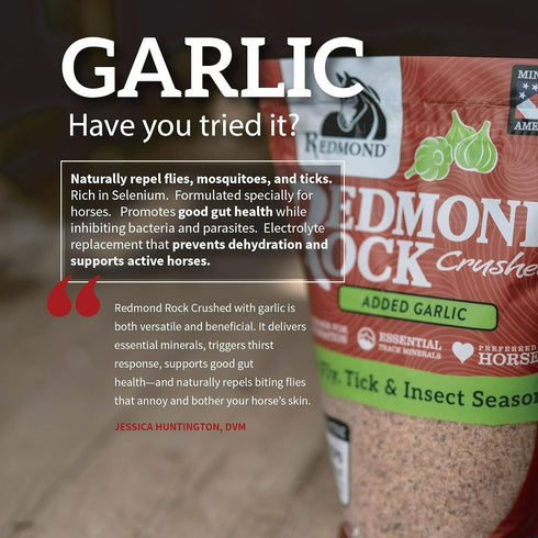 VSI Redmond Rock Crushed with Garlic Dry Horse Minerals & Vitamins Supplement 5 lb - Poudre Pet and Feed Supply