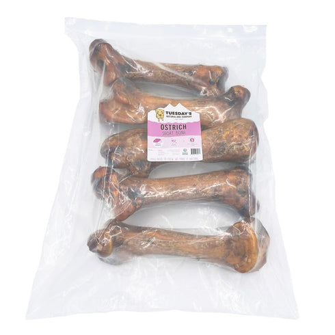The Natural Dog Company Ostrich Femur Dog Treat poudrefeed.com 2