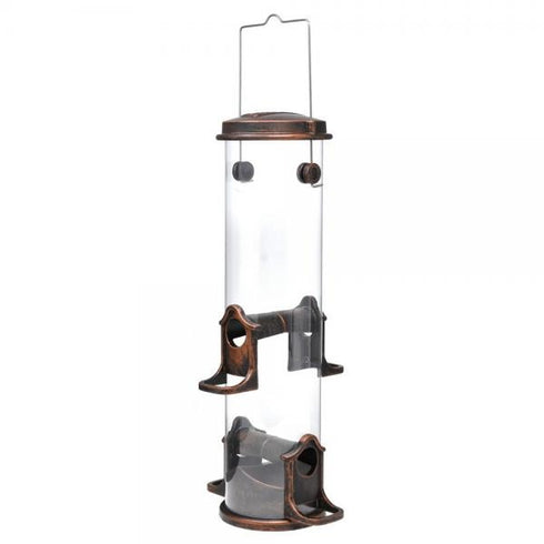 Gold Crest Standard Seed Tube Feeder Antique Copper - Poudre Pet & Feed Supply