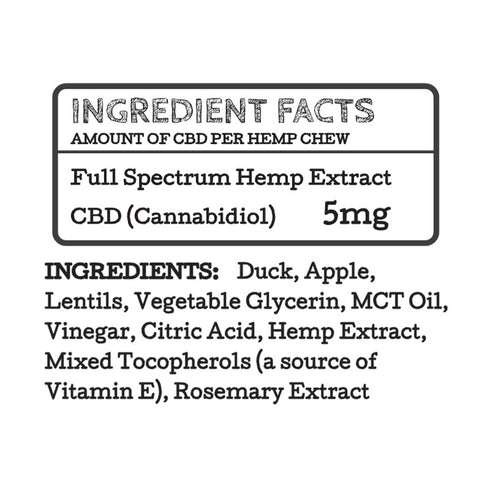 Earth Buddy Calming Chews for Dogs – Duck & Apple 5mg 4.5oz - Poudre Pet and Feed Supply