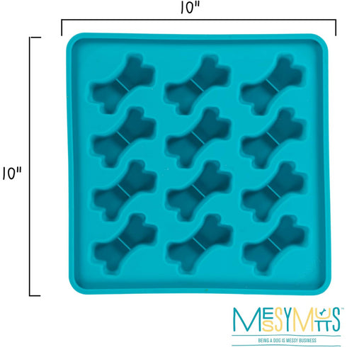 Messy Mutts Silicone Bake and Freeze Dog Treat Maker Blue