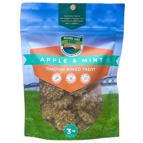 Round Lake Farm Apple & Mint Timothy Baked Treat 3oz - Poudre Pet and Feed Supply