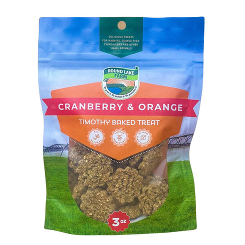 Round Lake Farm Cranberry & Orange Timothy Baked Treats 3oz - Poudre Pet and Feed Supply
