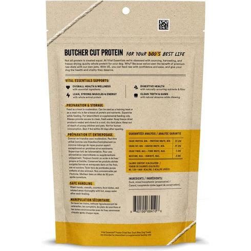 Vital Essentials Freeze Dried Duck Bites Dog Treats 5.5oz - Poudre Pet & Feed Supply 2