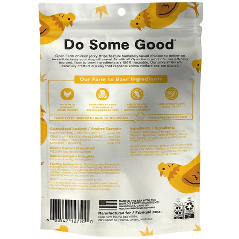 Open Farm Grain-Free Chicken Jerky Strips Dog Treats 5.6oz - Poudre Pet and Feed Supply