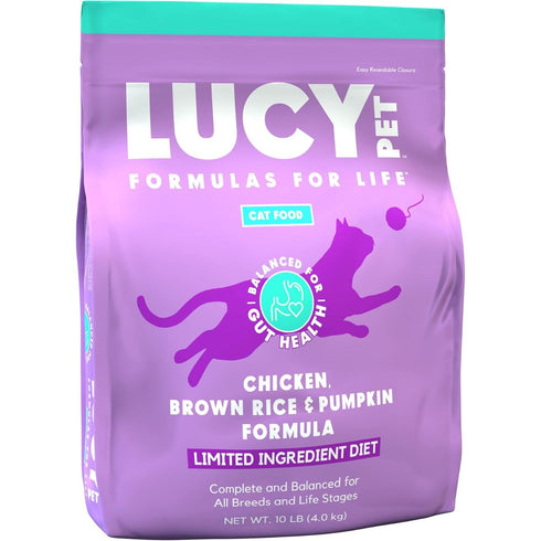 Lucy Pet Chicken Brown Rice & Pumpkin LID Cat Food 10lb - Poudre Pet & Feed Supply