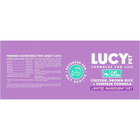 Lucy Pet Chicken Brown Rice & Pumpkin LID Cat Food 10lb - Poudre Pet & Feed Supply 4