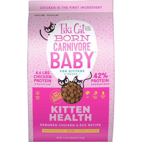 Tiki Cat Born Carnivore Baby Deboned Chicken & Egg Dry Cat Food 5.6lb - Poudre Pet and Feed Supply