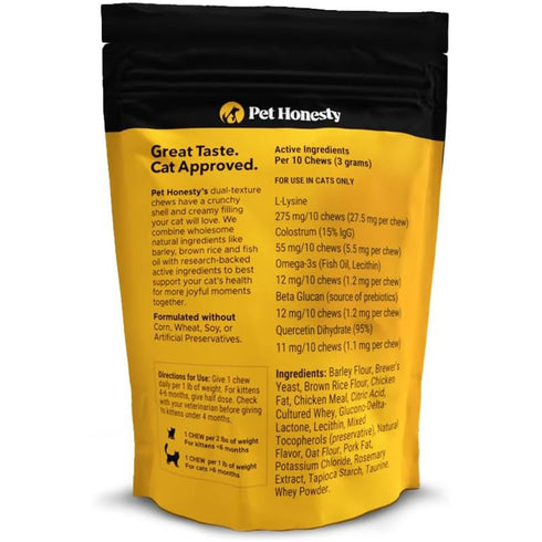 Pet Honesty Immune Support Lysine Chicken Cat Treats 3.7oz poudrefeed.com 2