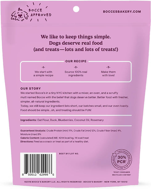 Bocce's Bakery Quack Quack Quack Crunchy Biscuits Dog 5 oz