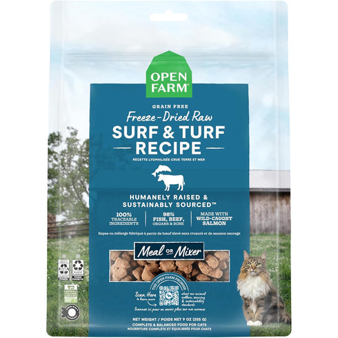 Open Farm Surf & Turf Freeze Dried Raw Cat Food 9oz - Poudre Pet and Feed Supply