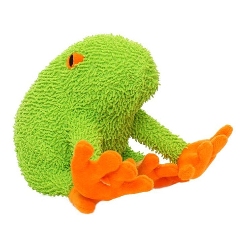 Tuffy's Mighty Microfiber Frog Squeaker Dog Toy