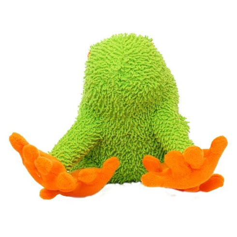 Tuffy's Mighty Microfiber Frog Squeaker Dog Toy