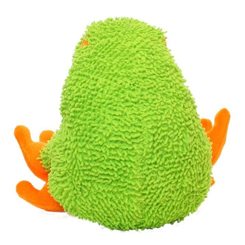 Tuffy's Mighty Microfiber Frog Squeaker Dog Toy