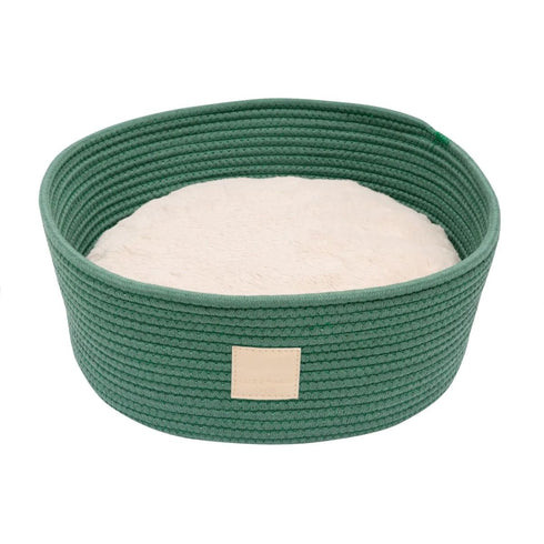 Fuzzyard Life Rope Basket Bed Myrtle Green Poudre Pet & Feed Supply