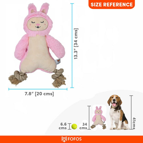 Injoya Ropelug Plush Rabbit Dog Toy 24 cm