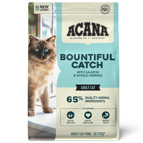 Acana Bountiful Catch Dry Cat Food - Salmon & Herring - 4lb Bag