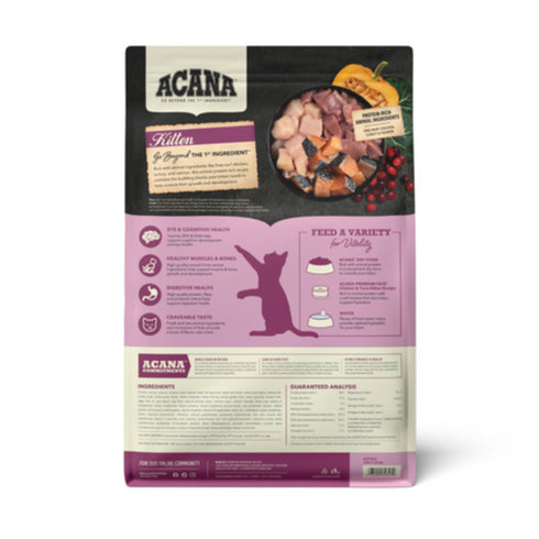 Acana Highest Protein Kitten Dry Cat Food - Chicken, Turkey, & Salmon - 4lb Bag