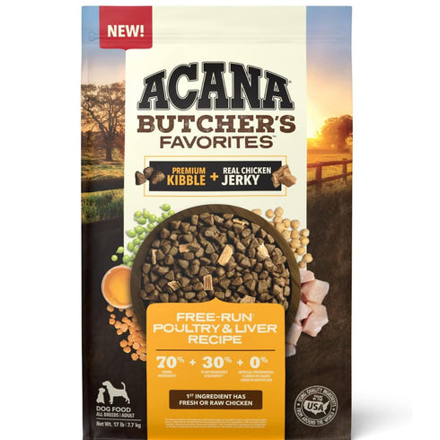 Acana Butcher's Favorites Free-Run Poultry & Liver Dry Dog Food 17lb - Poudre Pet & Feed Supply