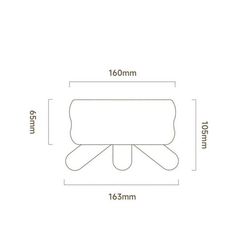 Injoya Gulu White Pet Water Bowl 16.3 cm