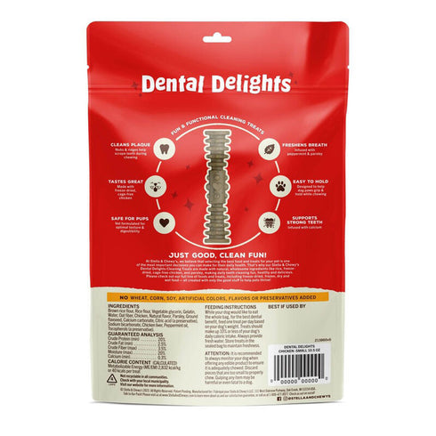 Stella & Chewy's Dental Delights Dog Treats Small 21 Count poudrefeed.com 2