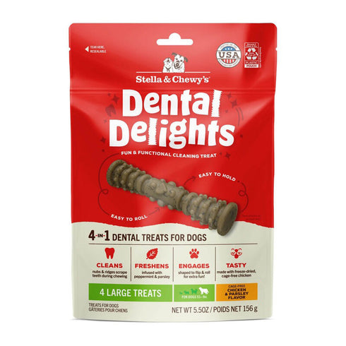 Stella & Chewy's Dental Delights Dog Treats Large 4 Count poudrefeed.com
