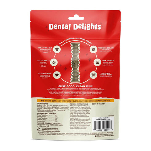 Stella & Chewy's Dental Delights Dog Treats Large 4 Count poudrefeed.com 2