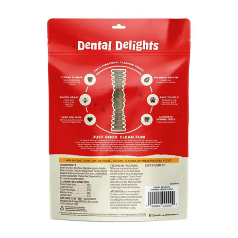 Stella & Chewy's Dental Delights Dog Treats Large 17 Count poudrefeed.com 2