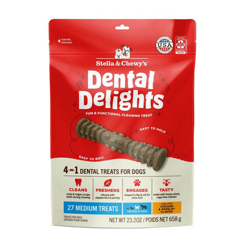 Stella & Chewy's Dental Delights Dog Treats Medium 27 Count poudrefeed.com