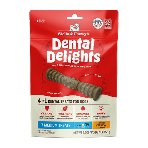 Stella & Chewy's Dental Delights Dog Treats Medium 7 Count poudrefeed.com