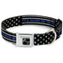 Buckle-Down Dog Collar Thin Blue Line Flag WS 13-18"-1.5" Wide - Poudre Pet and Feed Supply