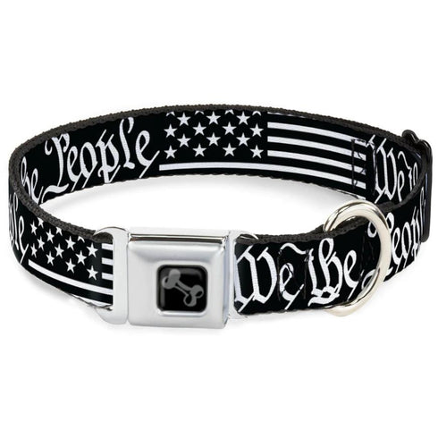 Buckel Down Collar for Dogs Flag We The People Wide Small
