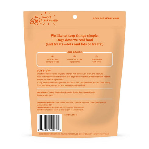 Bocce's Bakery Turkey Grazers Jerky Sticks Dog Treats 4 oz