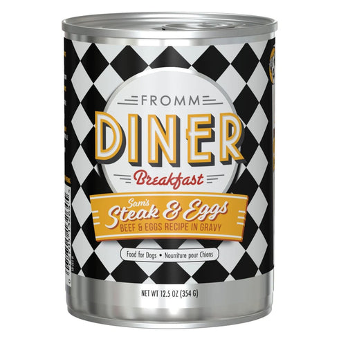 Fromm Diner Breakfast Sam's Steak & Eggs Canned Dog Food 12.5oz poudrefeed.com