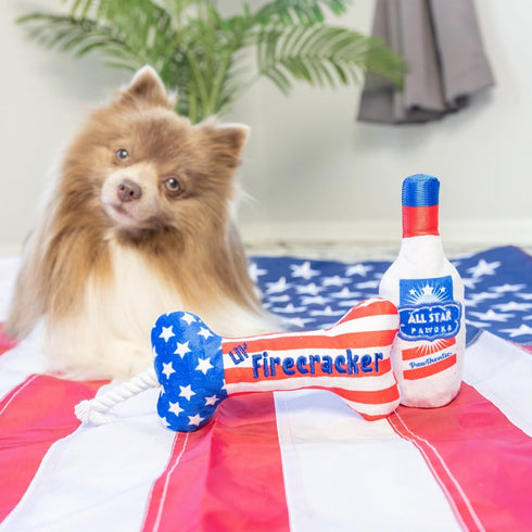 Lulubelle Tiny Tuff Red White & Booze Dog Toys 2Pk - Poudre Pet & Feed Supply 2