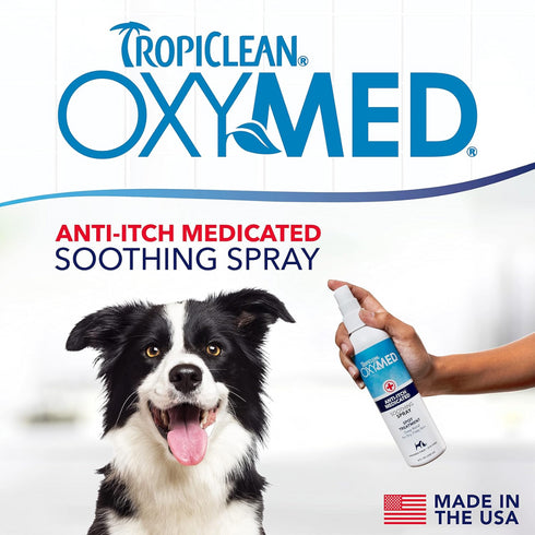 Tropiclean Oxy Med Anti Itch Medicated Soothing Spray Cat & Dog 8oz