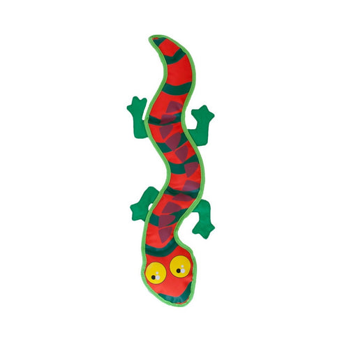 Outward Hound Fire Biterz Gecko Plush Interactive Dog Toy Orange Large - Poudre Pet & Feed Supply