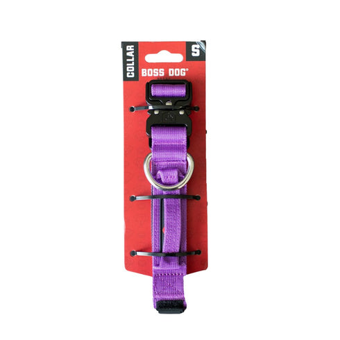 Boss Dog Collar Solid 1.2" Wide Small Purple Poudre Pet & Feed Supply