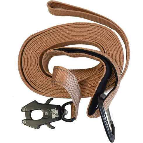 Boss Dog TPU Polyester Webbing Dog Leash 6' x 1/2" Tan Poudre Pet & Feed Supply