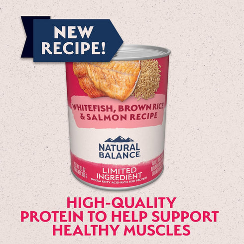 Natural Balance L.I.D. Whitefish Brown Rice & Salmon Wet Cat Food 13oz Poudre Pet & Feed Supply 2