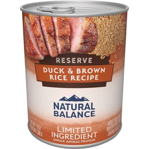 Natural Balance Reserve Limited Ingredient Wet Dog Food - Duck & Brown Rice - 13oz Can