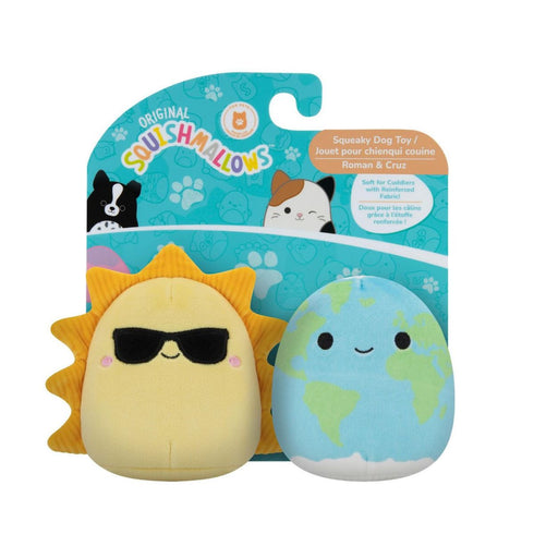 Squishmallows Squeaky Solar Dog Toys 2-Pack Roman & Cruz - Poudre Pet & Feed Supply