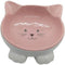 Inipets Pawsome Pottery Cat Face Pink Bowl - Poudre Pet & Feed Supply