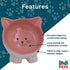 Inipets Pawsome Pottery Cat Face Pink Bowl - Poudre Pet & Feed Supply 2
